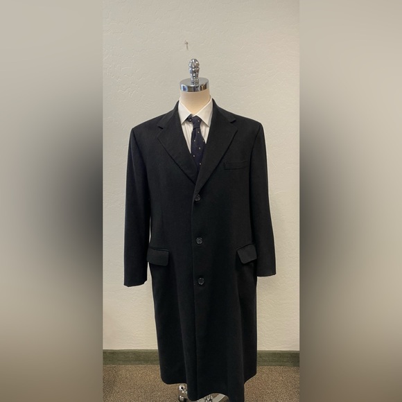 BARNEYS NEW YORK Substantial Weight Pure Cashmere Stanbury Overcoat Size 44 L - Picture 3 of 10